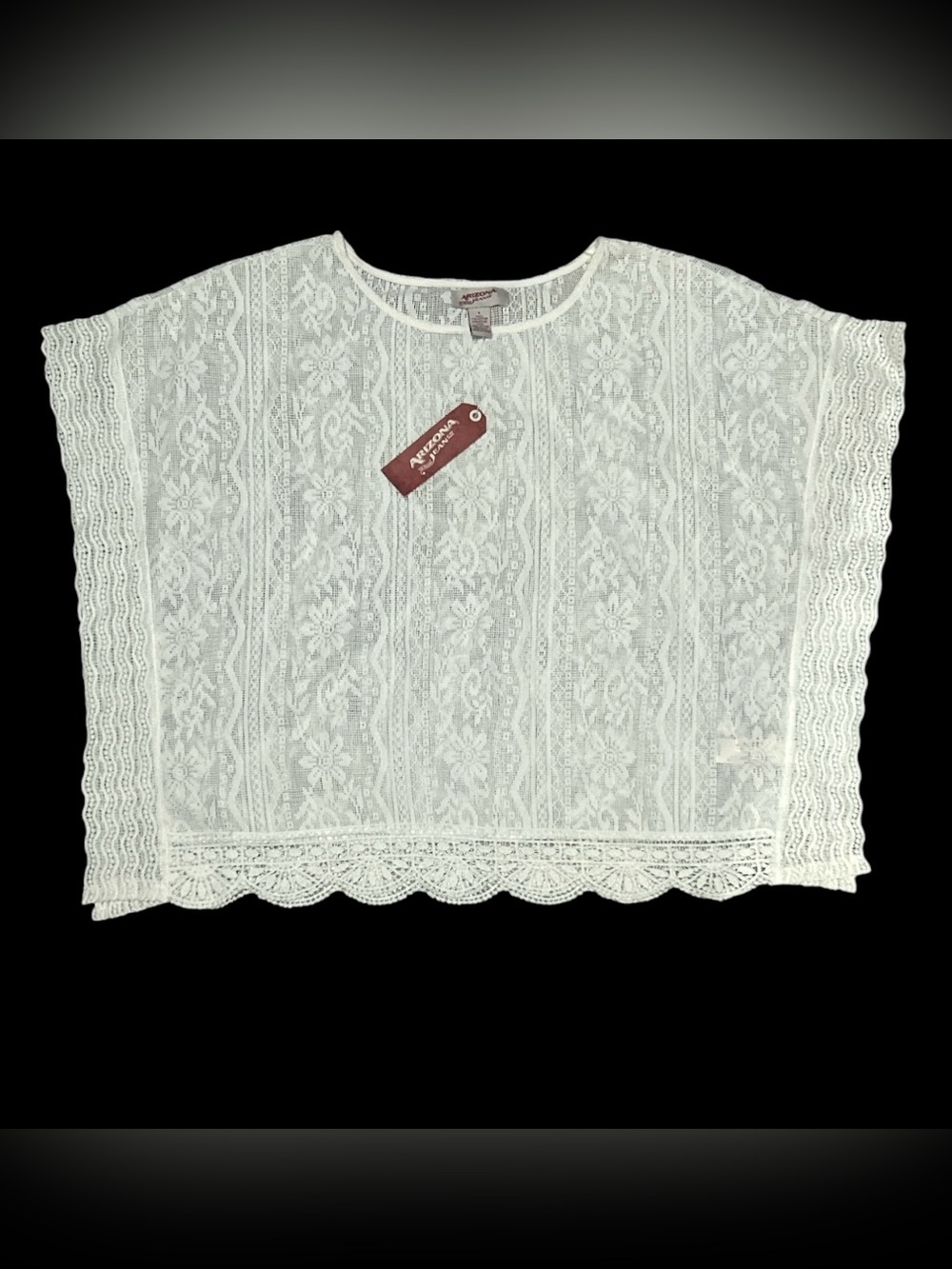 Arizona Jean Company Lace Crochet Overlay Top